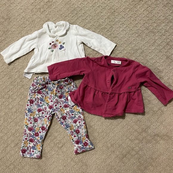 Mayoral 6-9 Month Floral Outfit - Picture 1 of 8